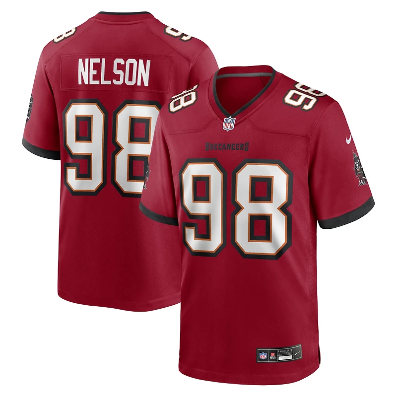 Maillot de match Nike Anthony Nelson pour hommes, rouge, Tampa Bay Buccaneers