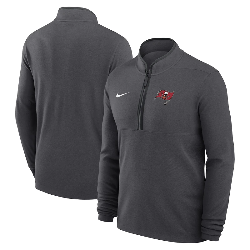Pull Nike léger Victory Dri-FIT demi-zippé anthracite des Tampa Bay Buccaneers pour homme