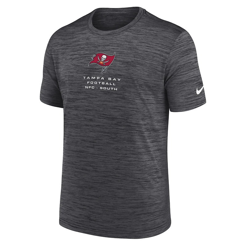 Men's Nike Anthracite Tampa Bay Buccaneers Velocity Ball Carrier Dri-FIT T-Shirt