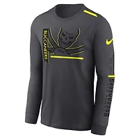 Men's Nike Anthracite Tampa Bay Buccaneers Volt Performance Long Sleeve T-Shirt