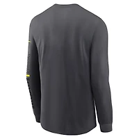 Men's Nike Anthracite Tampa Bay Buccaneers Volt Performance Long Sleeve T-Shirt