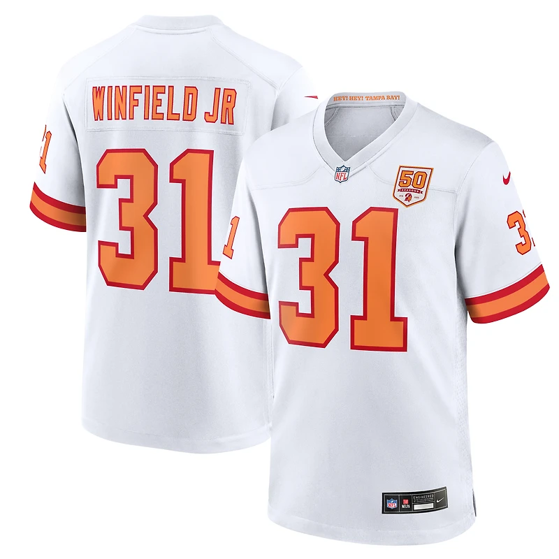 Men's Nike Antoine Winfield Jr. White '76 Tampa Bay Buccaneers 50th Season Game Jersey