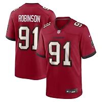 Maillot de match Nike A'Shawn Robinson rouge des Buccaneers Tampa Bay pour homme