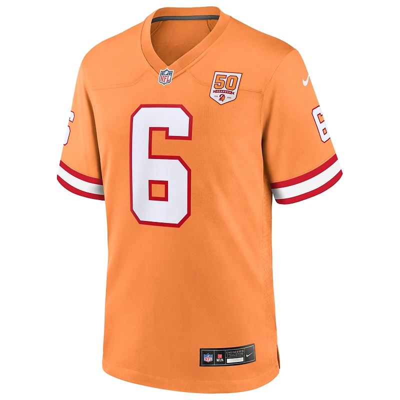 Men's Nike Baker Mayfield Creamsicle Tampa Bay Buccaneers 50th Season Game Jersey