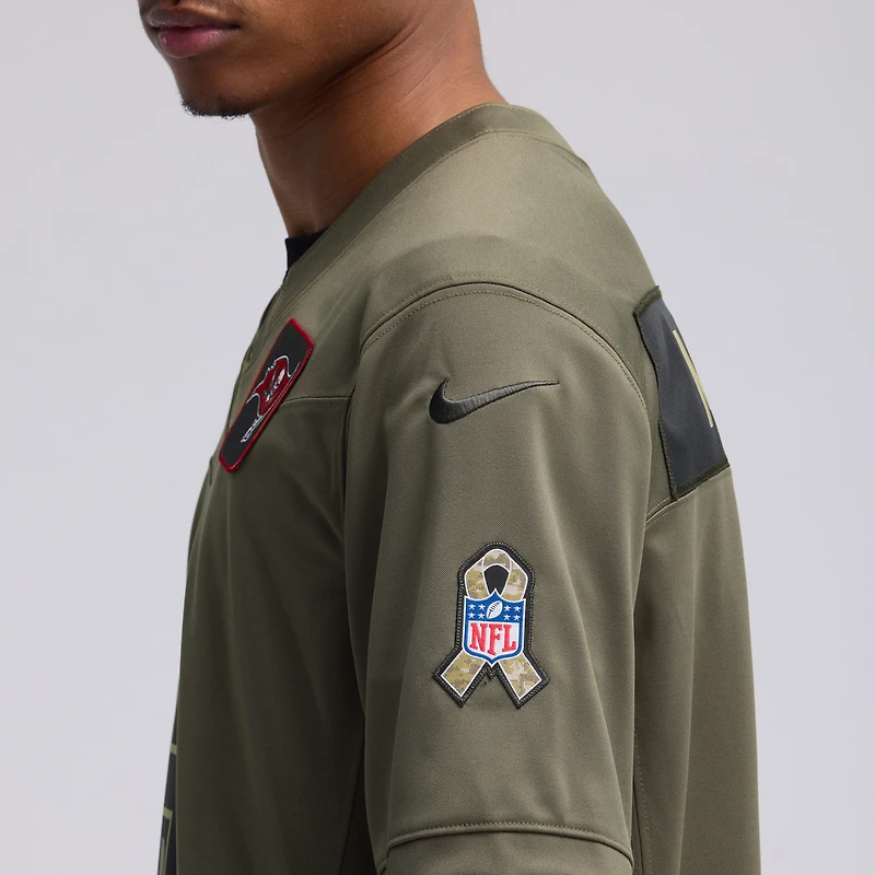 Maillot Nike Baker Mayfield Olive Tampa Bay Buccaneers 2025 Salute to Service Limited pour homme