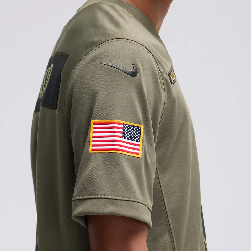 Maillot Nike Baker Mayfield Olive Tampa Bay Buccaneers 2025 Salute to Service Limited pour homme