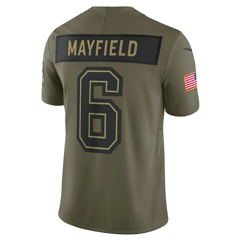 Men's Nike Baker Mayfield Olive Tampa Bay Buccaneers 2025 Salute to Service Limited Jersey