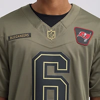 Men's Nike Baker Mayfield Olive Tampa Bay Buccaneers 2025 Salute to Service Limited Jersey
