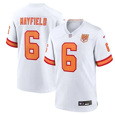 Men's Nike Baker Mayfield White '76 Tampa Bay Buccaneers 50th Season Game Jersey