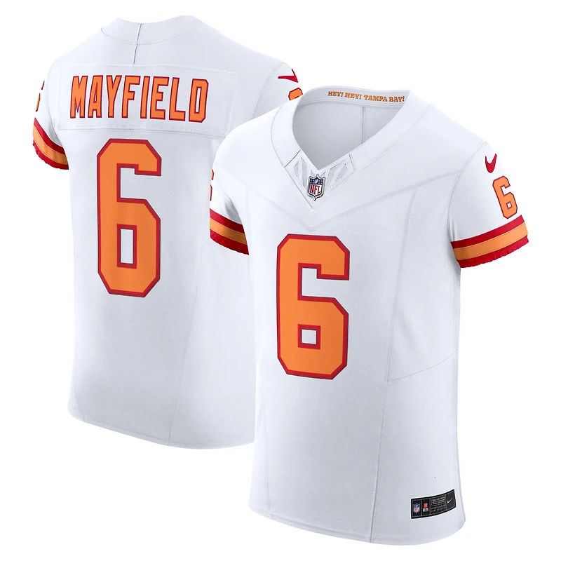 Maillot Nike Baker Mayfield blanc des Buccaneers de Tampa Bay, modèle « The '76 », Vapor F.U.S.E. Elite pour homme