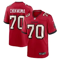 Maillot Nike Ben Chukwuma rouge pour homme, équipe des Tampa Bay Buccaneers