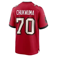 Maillot Nike Ben Chukwuma rouge pour homme, équipe des Tampa Bay Buccaneers