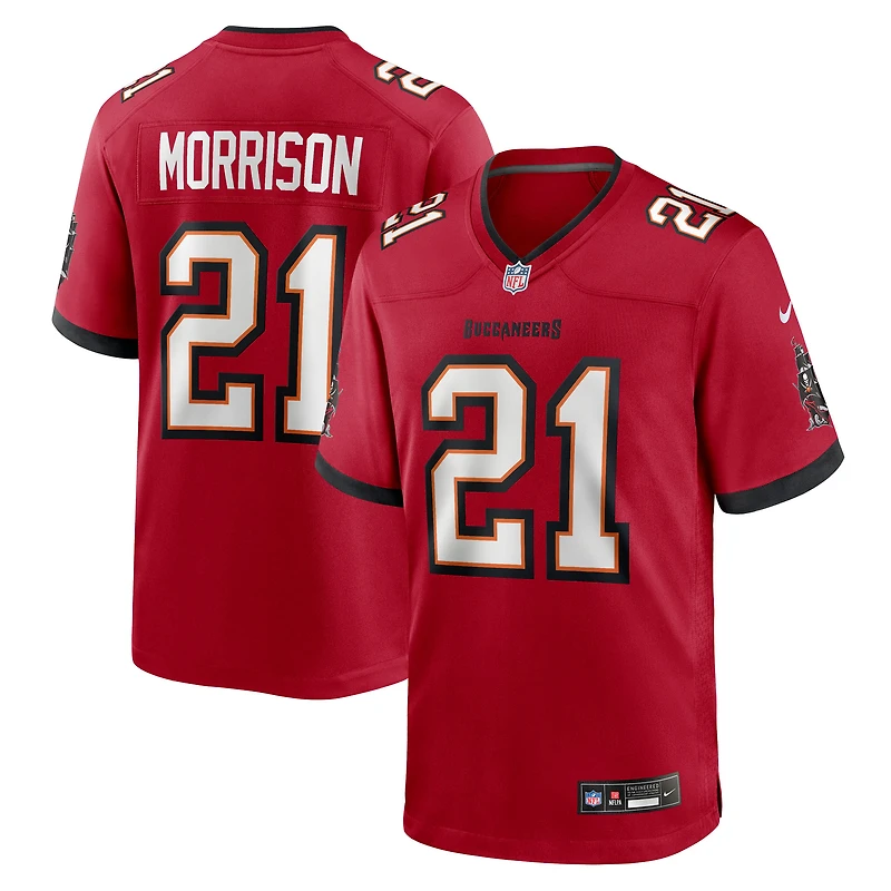 Maillot Nike Benjamin Morrison rouge des Buccaneers de Tampa Bay pour homme