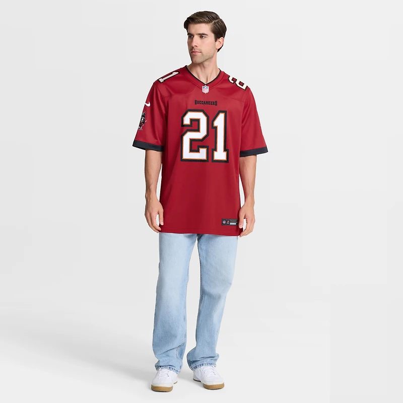 Men's Nike Benjamin Morrison  Red Tampa Bay Buccaneers Team Game Jersey