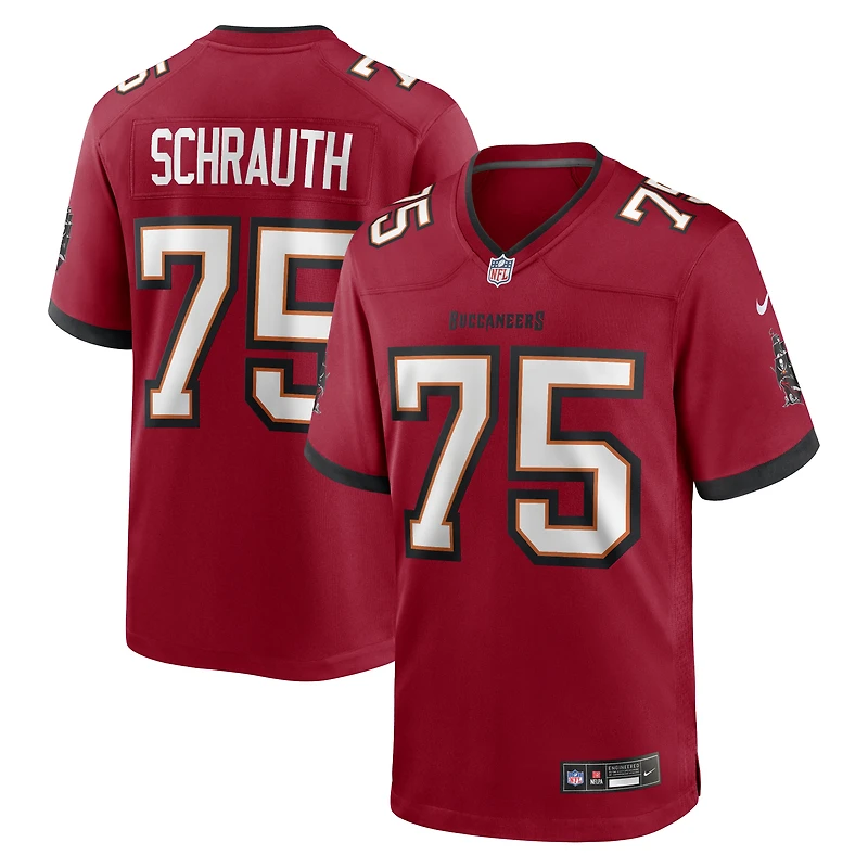 Maillot de match Nike Billy Schrauth rouge des Buccaneers Tampa Bay pour homme
