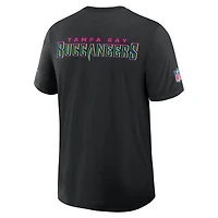 T-shirt Nike noir Tampa Bay Buccaneers 2025 Crucial Catch Tri-Blend Dri-FIT pour homme