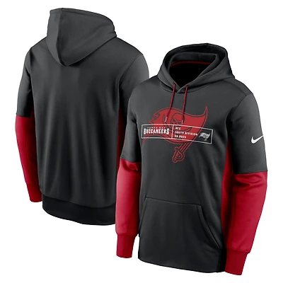Sweat à capuche Nike Tampa Bay Buccaneers Color Block Performance en polaire pour homme, noir