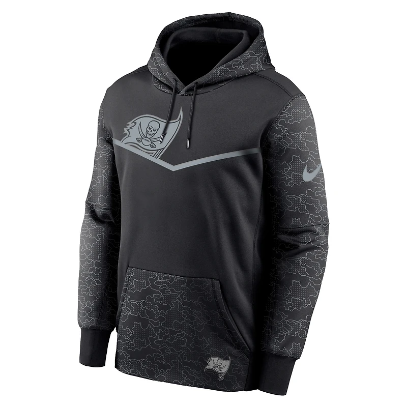 Chandail à capuchon performance pour hommes Nike Tampa Bay Buccaneers RFLCTV Chevron - Noir