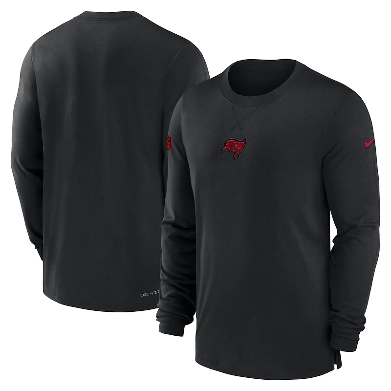 Men's Nike Black Tampa Bay Buccaneers Sideline Performance Long Sleeve T-Shirt