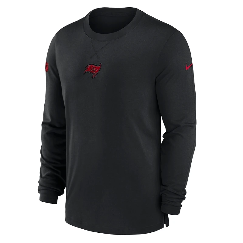 Men's Nike Black Tampa Bay Buccaneers Sideline Performance Long Sleeve T-Shirt