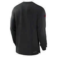 T-shirt à manches longues Nike Tampa Bay Buccaneers Sideline Performance pour homme, noir