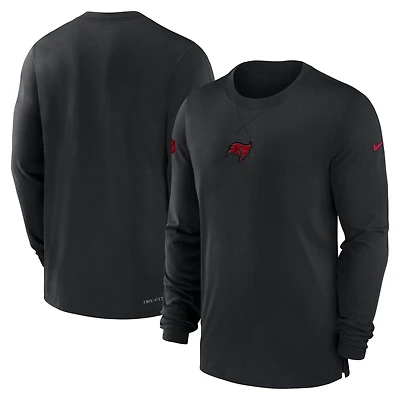 Men's Nike Black Tampa Bay Buccaneers Sideline Performance Long Sleeve T-Shirt
