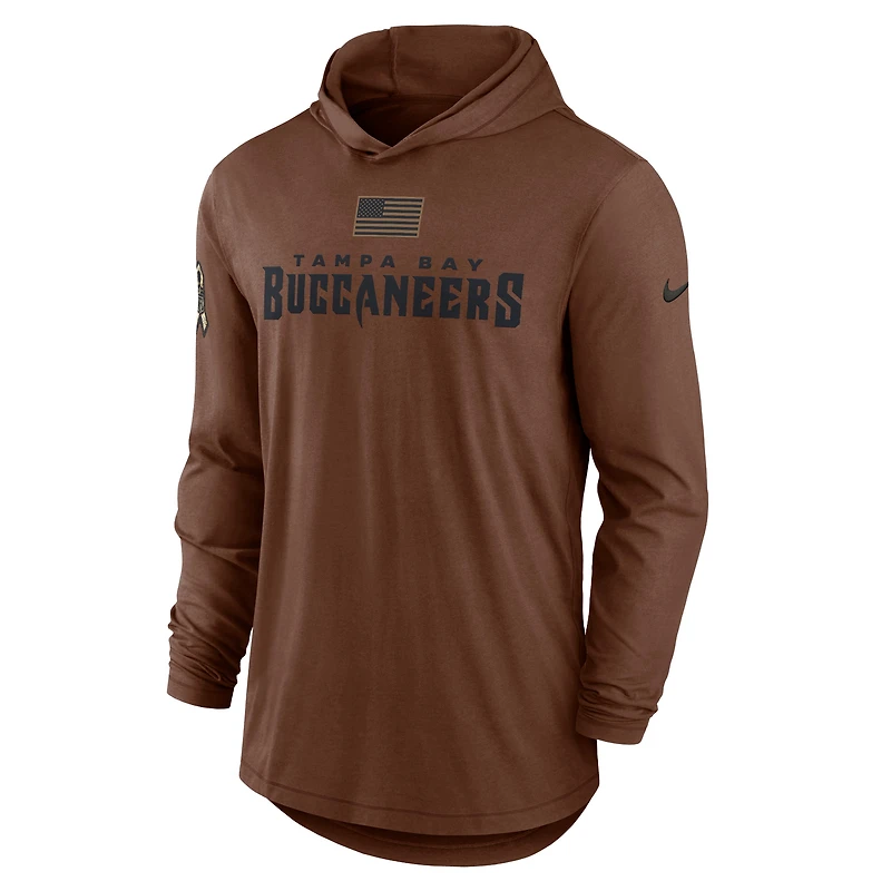 FBC BUCS MARRON FA23 NFL SALUTE TO SERVICE LÉGER À CAPUCHE POUR HOMME SWTMENHDC