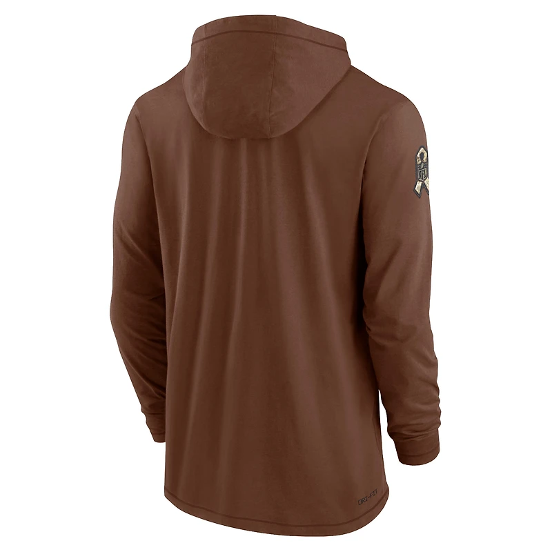 FBC BUCS MARRON FA23 NFL SALUTE TO SERVICE LÉGER À CAPUCHE POUR HOMME SWTMENHDC
