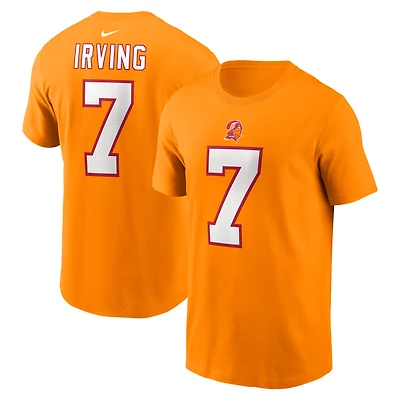 T-shirt Nike Bucky Irving orange pour homme avec nom et numéro de joueur des Tampa Bay Buccaneers