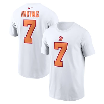 T-shirt Nike Bucky Irving blanc '76 pour homme, nom et numéro alternatifs de la 50e saison des Tampa Bay Buccaneers