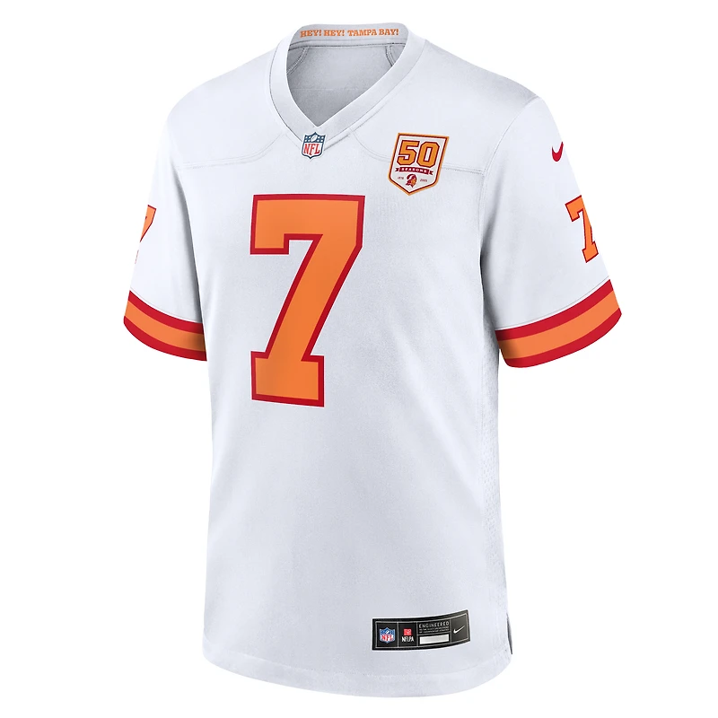 Men's Nike Bucky Irving White '76 Tampa Bay Buccaneers 50th Season Game Jersey