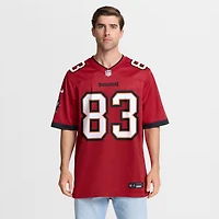 Maillot de match l'équipe Nike Caden Prieskorn pour hommes, rouge, Tampa Bay Buccaneers