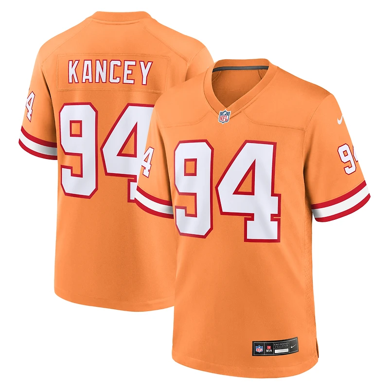 Men's Nike Calijah Kancey Orange Tampa Bay Buccaneers Alternate Game Jersey