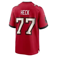 Men's Nike Charlie Heck  Red Tampa Bay Buccaneers Team Game Jersey