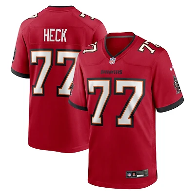 Men's Nike Charlie Heck  Red Tampa Bay Buccaneers Team Game Jersey