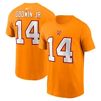 T-shirt Nike Chris Godwin Jr. orange pour homme avec nom et numéro de joueur des Tampa Bay Buccaneers