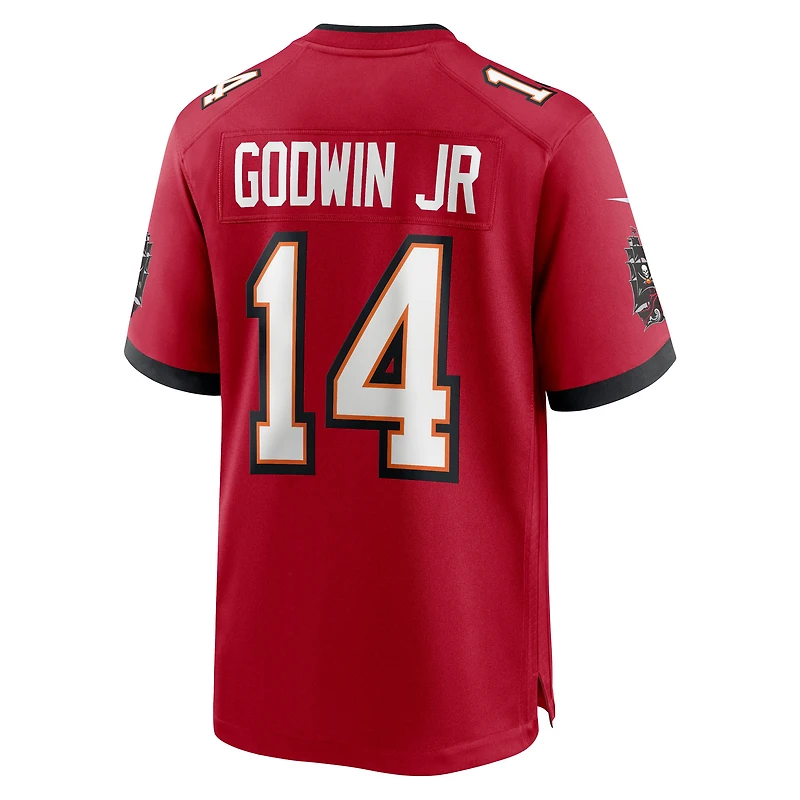 Maillot Nike Chris Godwin Jr. rouge pour homme, 50e saison des Tampa Bay Buccaneers, équipe de jeu