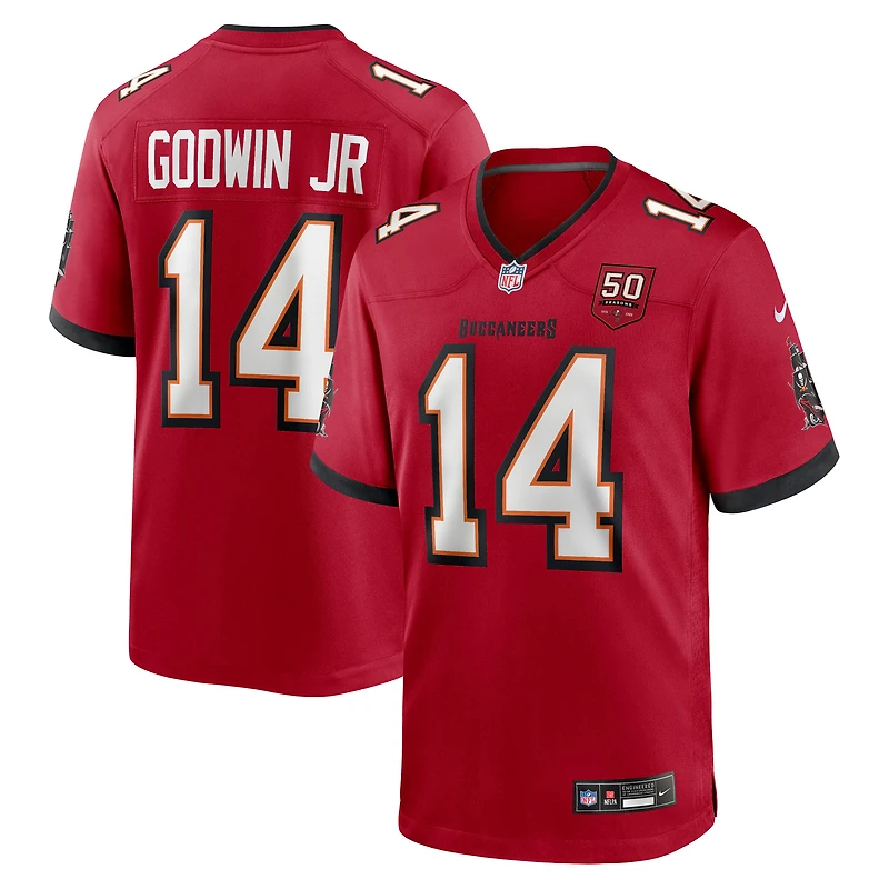 Men's Nike Chris Godwin Jr. Red Tampa Bay Buccaneers 50th Season Team Game Jersey