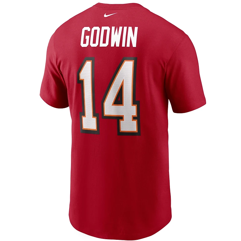 Men's Nike Chris Godwin Red Tampa Bay Buccaneers Name & Number T-Shirt