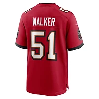 Men's Nike David Walker  Red Tampa Bay Buccaneers Team Game Jersey