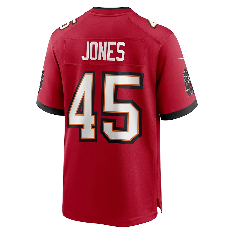 Men's Nike Deion Jones Red Tampa Bay Buccaneers Team Game Jersey