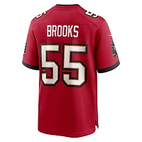 Maillot Nike Derrick Brooks rouge pour homme, 50e saison, équipe des Tampa Bay Buccaneers