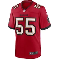 Maillot de joueur retraité Nike Derrick Brooks pour hommes, rouge, Tampa Bay Buccaneers Game