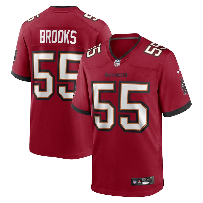 Maillot de joueur retraité Nike Derrick Brooks pour hommes, rouge, Tampa Bay Buccaneers Game
