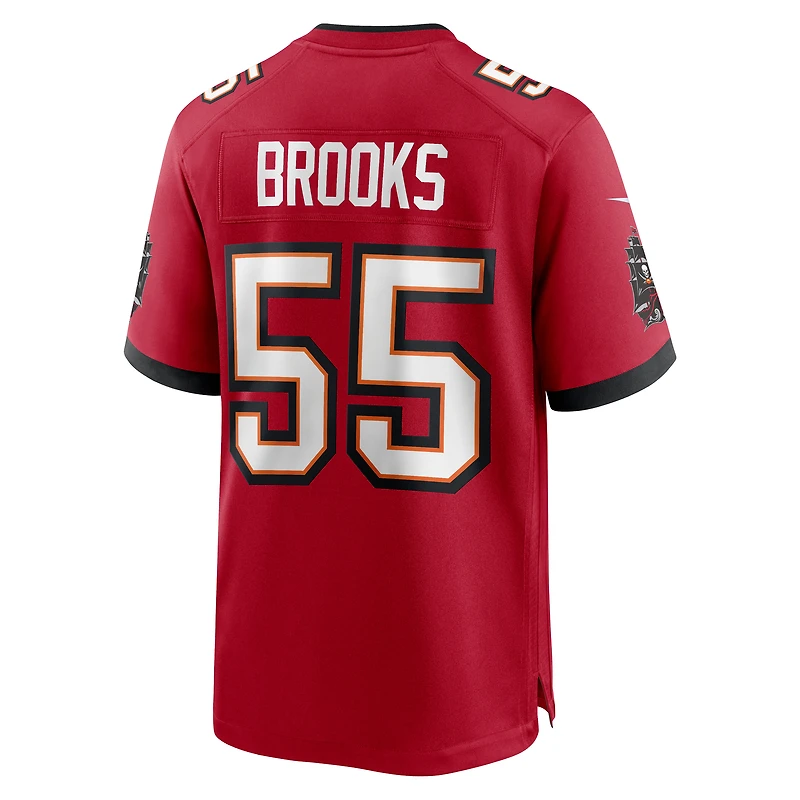 Maillot de match joueur retraité Nike Derrick Brooks pour hommes, rouge, Tampa Bay Buccaneers