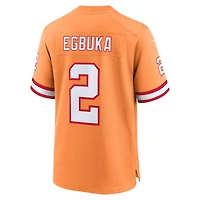 Maillot Nike Emeka Egbuka Creamsicle pour homme, équipe alternative 2 des Buccaneers de Tampa Bay, 50e saison