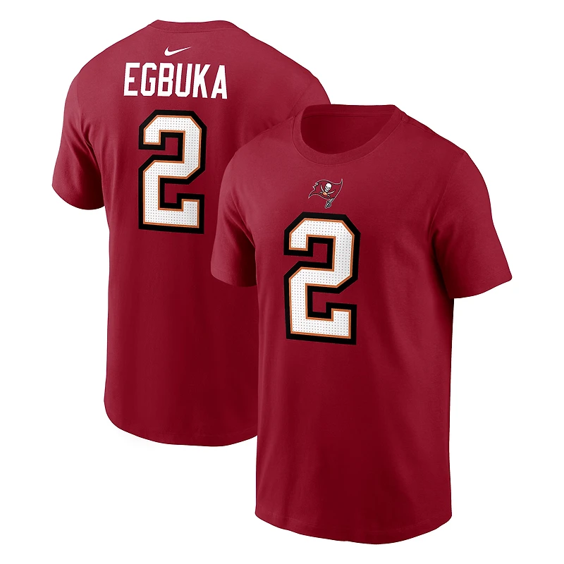 T-shirt Nike pour homme avec le nom et numéro du joueur Emeka Egbuka des Buccaneers de Tampa Bay