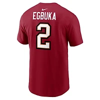 Men's Nike Emeka Egbuka Red Tampa Bay Buccaneers Player Name & Number T-Shirt