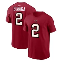 Men's Nike Emeka Egbuka Red Tampa Bay Buccaneers Player Name & Number T-Shirt