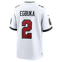 Maillot de match Nike Emeka Egbuka pour homme, blanc, Tampa Bay Buccaneers, 50e saison